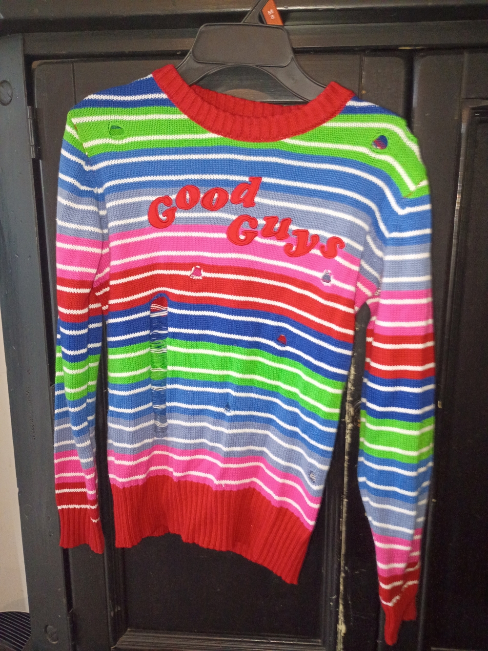Good Guys Kids Multicolor Striped Halloween Sweater - Red Trim